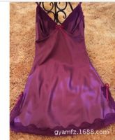 （情趣内衣）性感蕾丝吊带睡衣裙 （紫色）